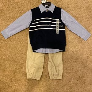 Nautica Navy/Khaki Boys Dress Set